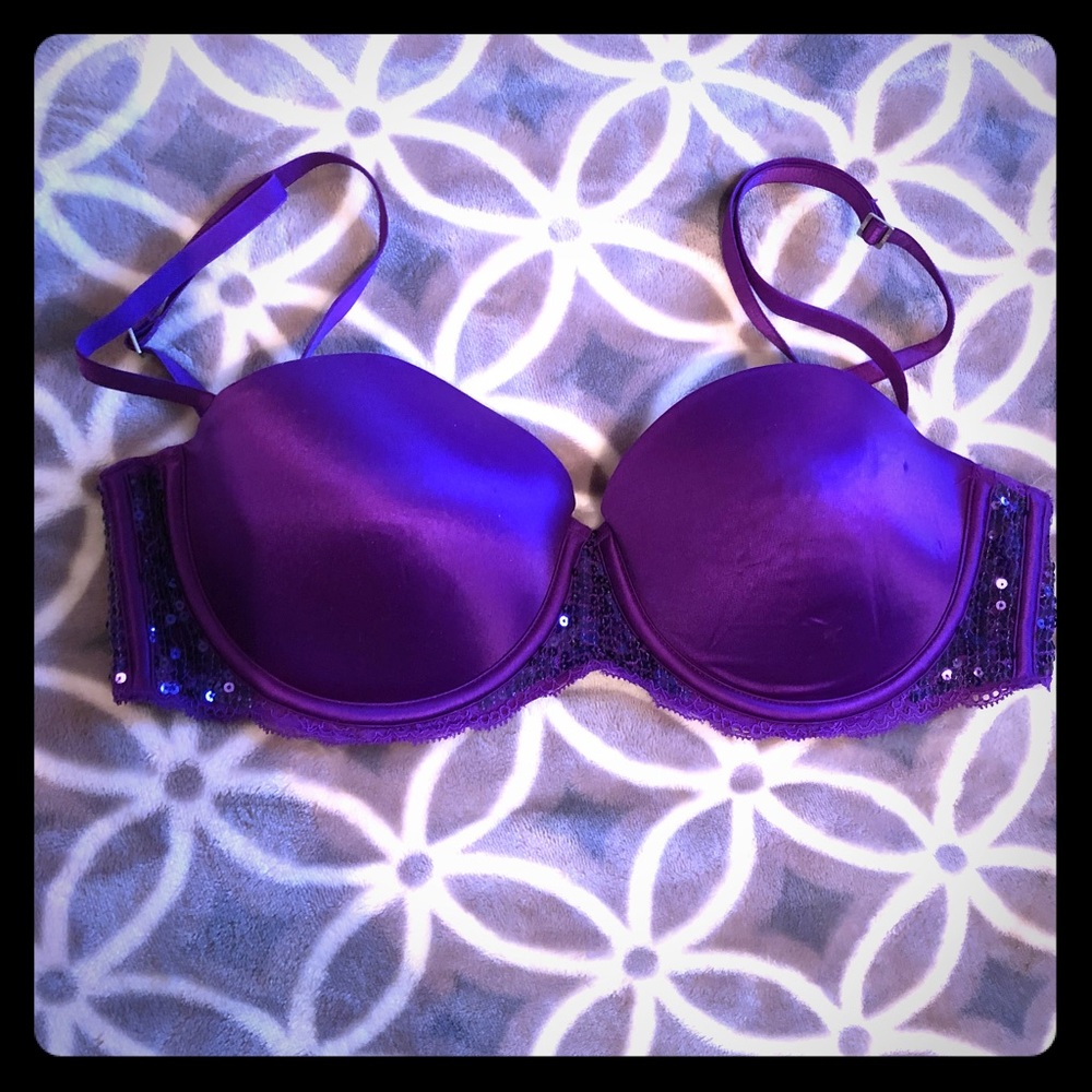 Purple Sequin Convertible Bra